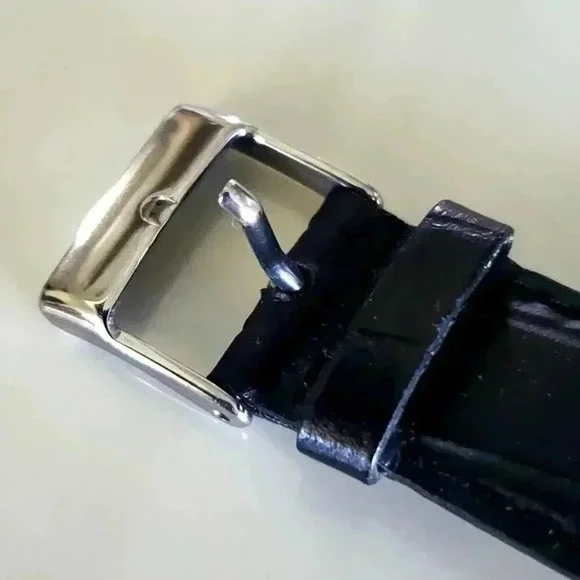 Women's Mickey Ears Black Quartz Watch by DISNEY - Needs Battery Leather - Picture 3 of 4